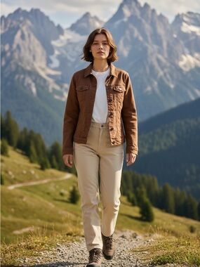 Classic Caramel Women's Jacket - Lightweight Casual Coat